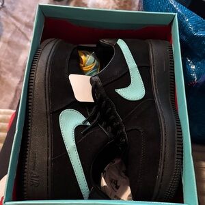 Black and Teal Men's Sneakers